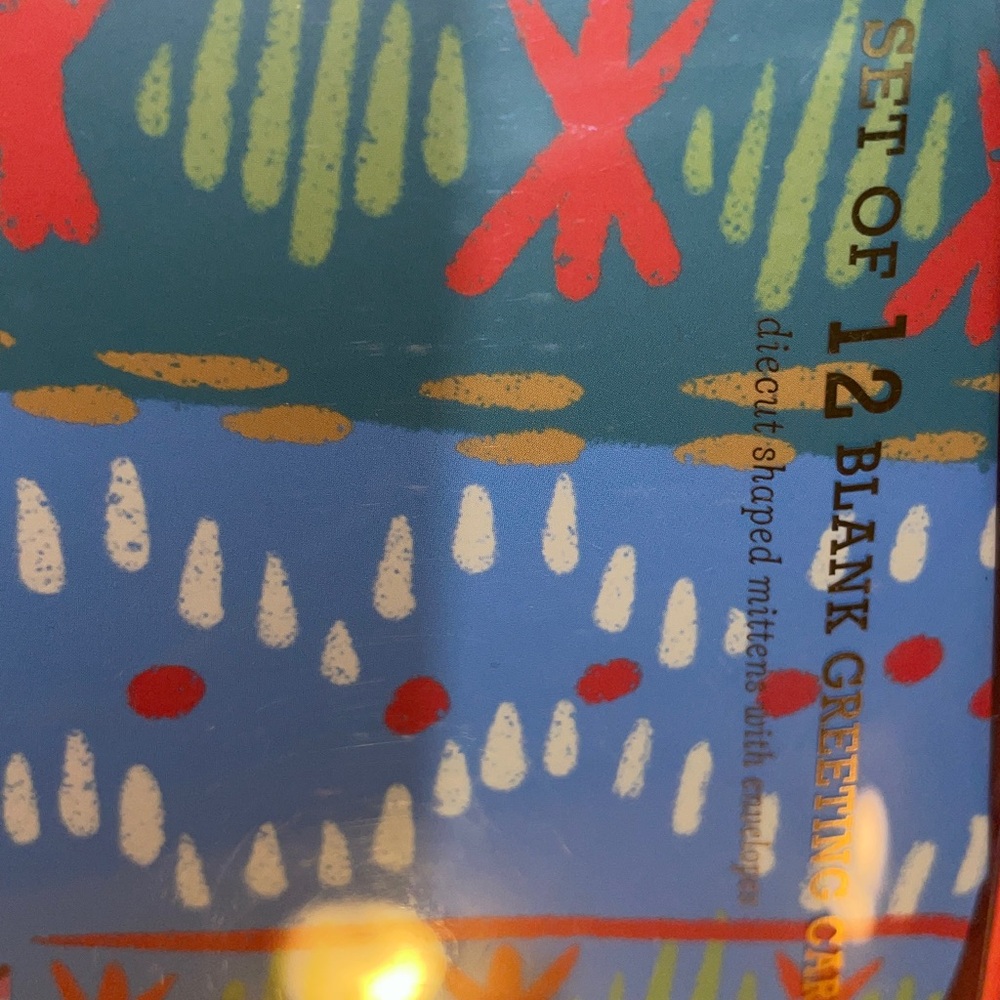 Anthropologie Christmas Mitten Boxed Cards Set NWT - Picture 4 of 8